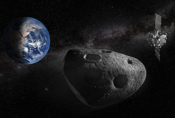 Imagem ilustrativa de um asteroide