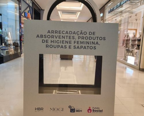 Sacola do Bem arrecada itens de higiene feminina, roupas e sapatos para o Fundo Social, no Mogi Shopping 3