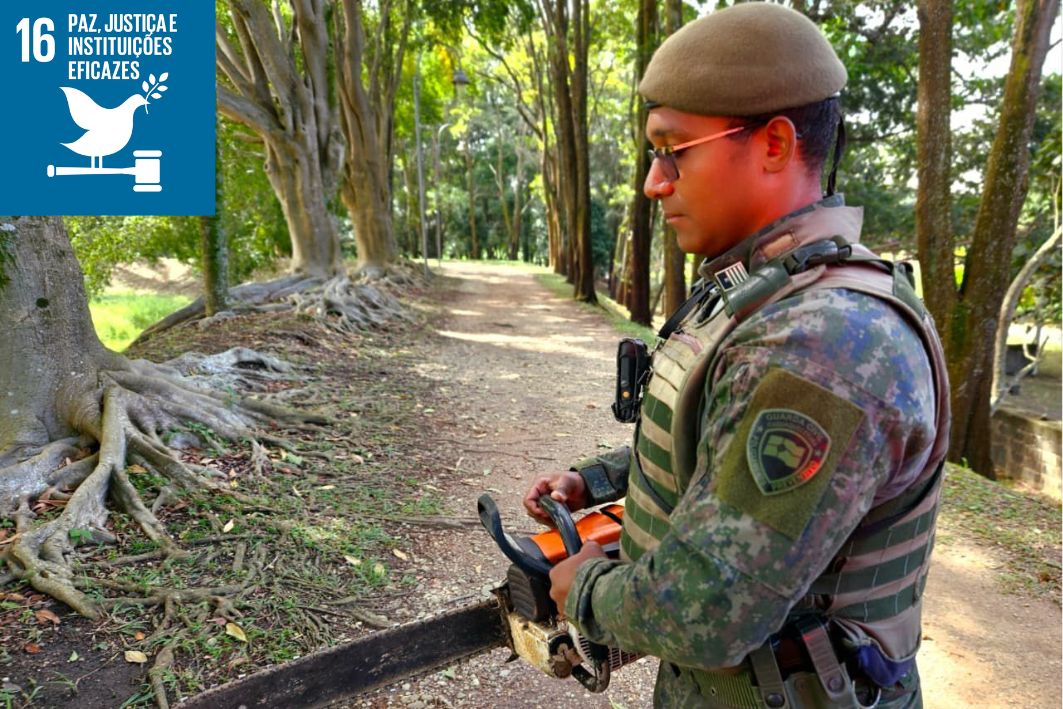 Guarda Ambiental de Itaquá apreende motosserra e aplica multa por corte irregular de árvore 1
