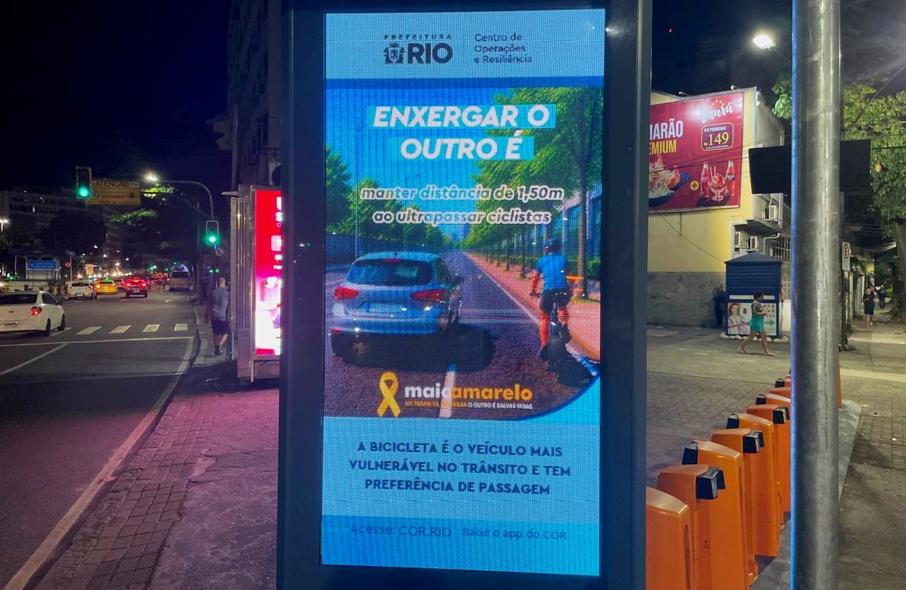 Maio Amarelo: Prefeitura do Rio fará campanha em painéis digitais por um trânsito mais seguro 5