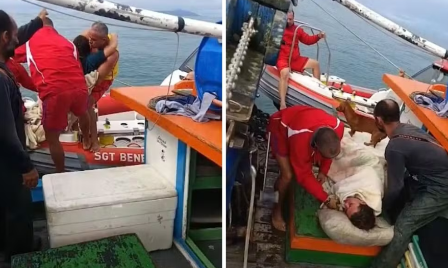Vídeo mostra mulher sendo resgatada viva após dois dias agarrada à moto aquática em Ilhabela - Gazeta Brasil 7