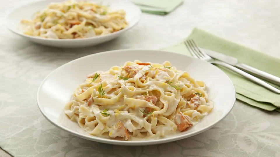 Receita de macarrão ninho com salmão al Limone 7
