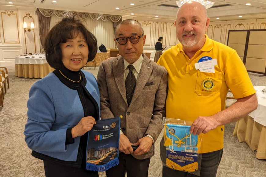Luiz Maggio, um dos fundadores do Rotary Club de Ribeirão Preto-Califórnia, visita o Japão