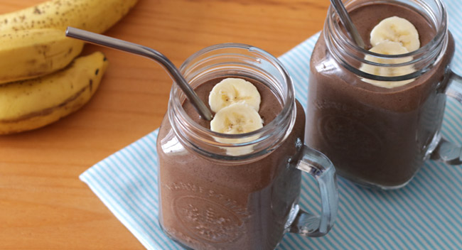 "Milkshake" de Banana e Cacau 5