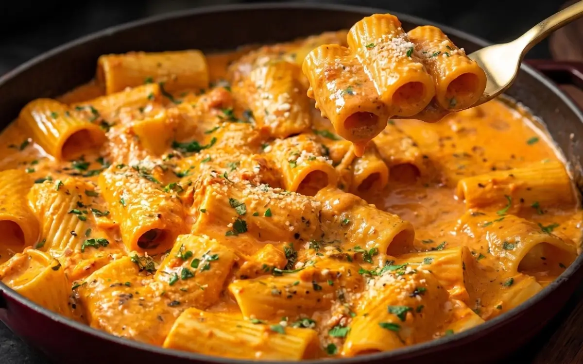 Rigatoni Cremoso com Alho e Tomate 3