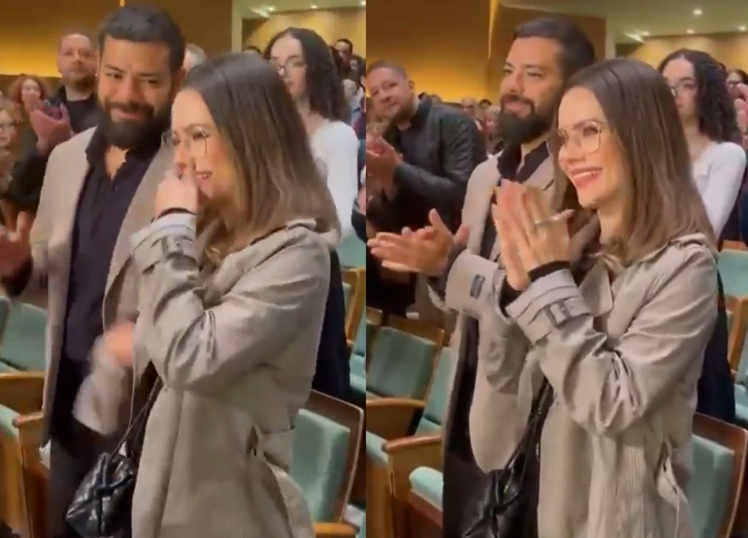 Sandy vai à peça com o namorado médico e fica emocionada com homenagem de atriz; vídeo 9