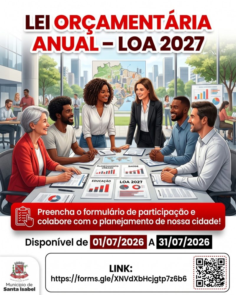 Prefeitura de Santa Isabel abre consulta pública para elaboração da LOA 2027 7