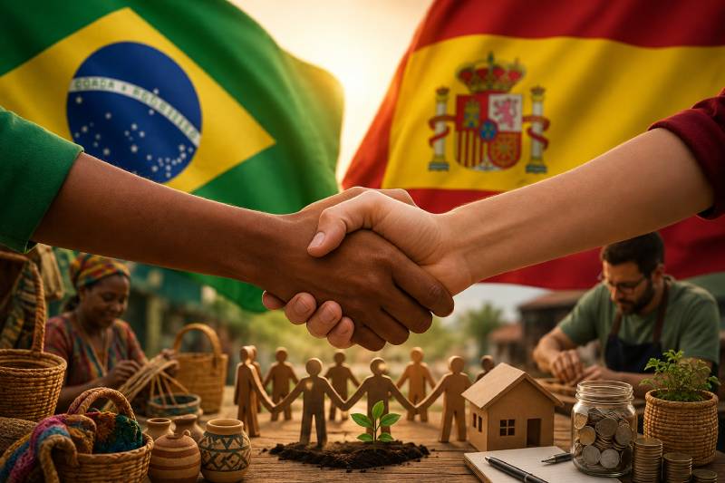Brasil e Espanha realizam oficina sobre Economia Popular e Solidária entre os dias 19 e 20 de agosto 23