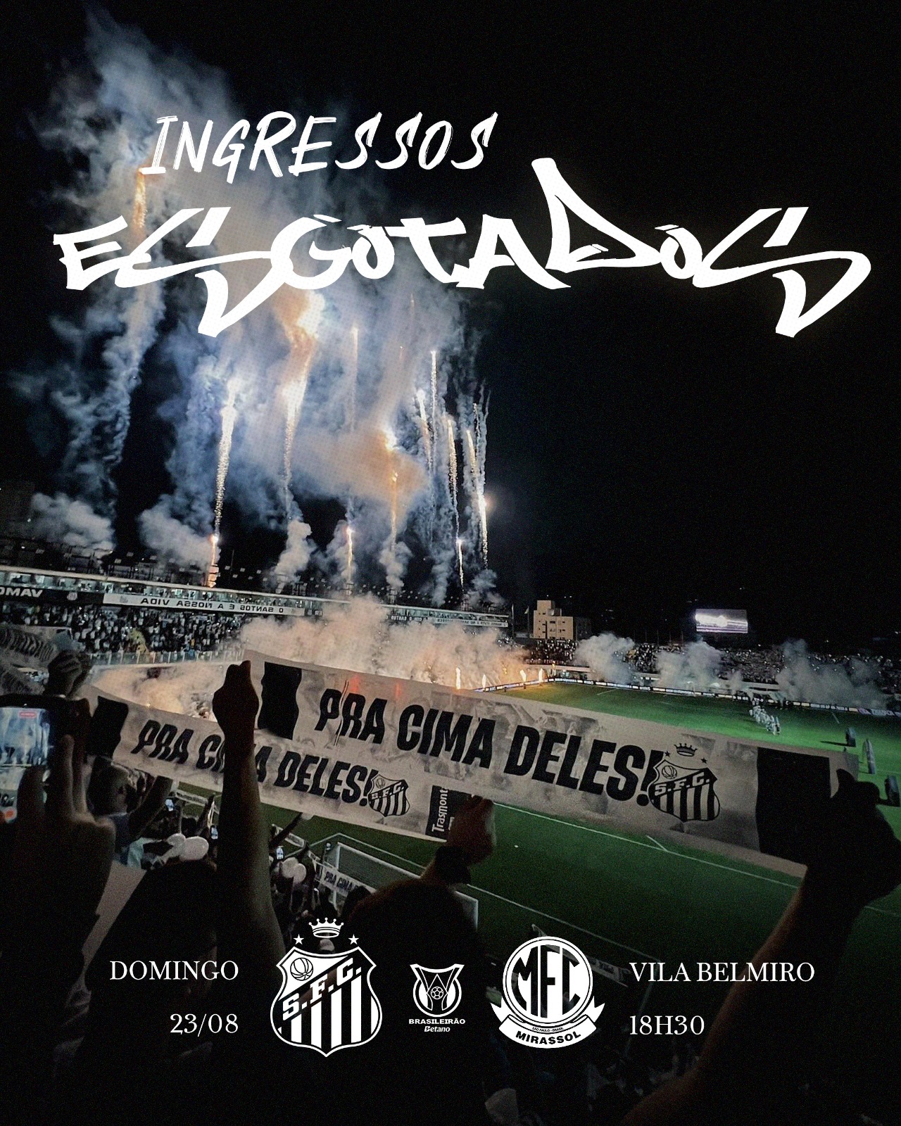 Ingressos esgotados para Santos FC X Mirassol 3