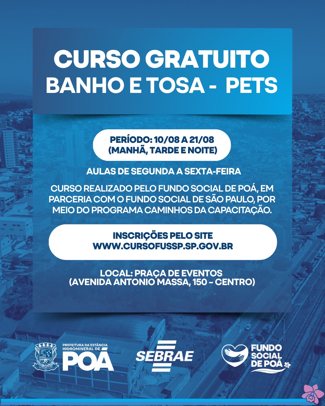 Poá abre inscrições para curso gratuito de Banho e Tosa com certificado 9