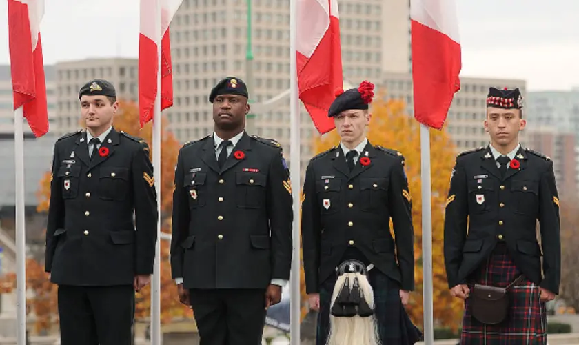 Forças Armadas do Canadá restringem referências a Deus e linguagem religiosa em reflexões espirituais durante cerimônias militares oficiais. Foto: Forças Armadas Canadenses