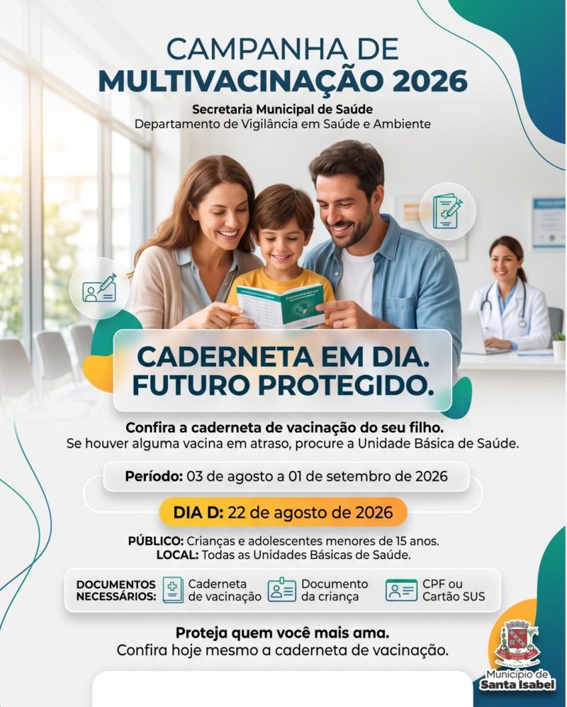 Santa Isabel orienta famílias a manterem a caderneta de vacinação em dia 11