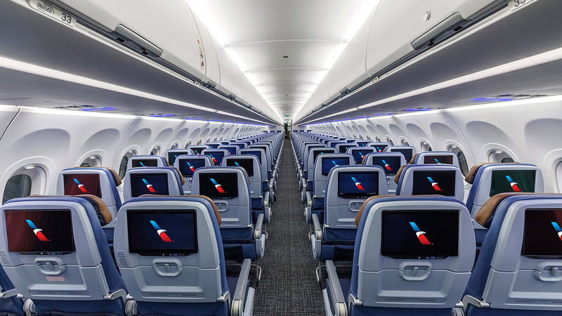 Novas cabines da American Airlines terão telas 4K, Bluetooth, USB-C e acesso a uma plataforma ampliada de entretenimento