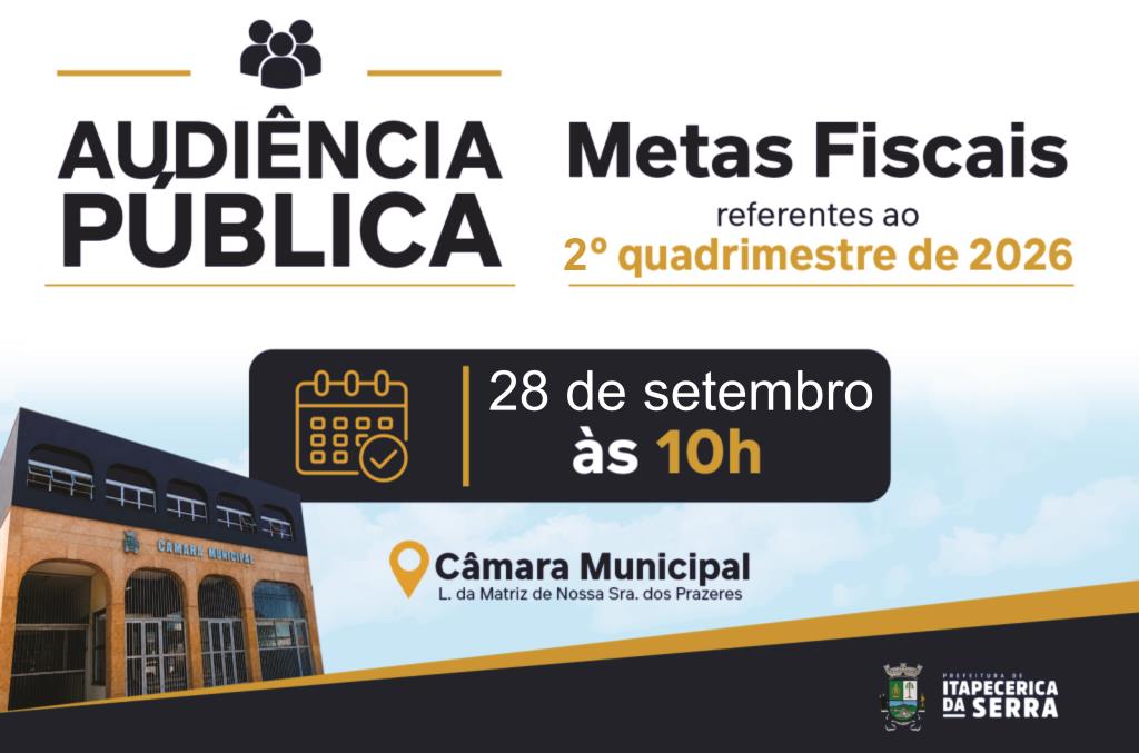 Comunicado Audiência Pública - Metas Fiscais