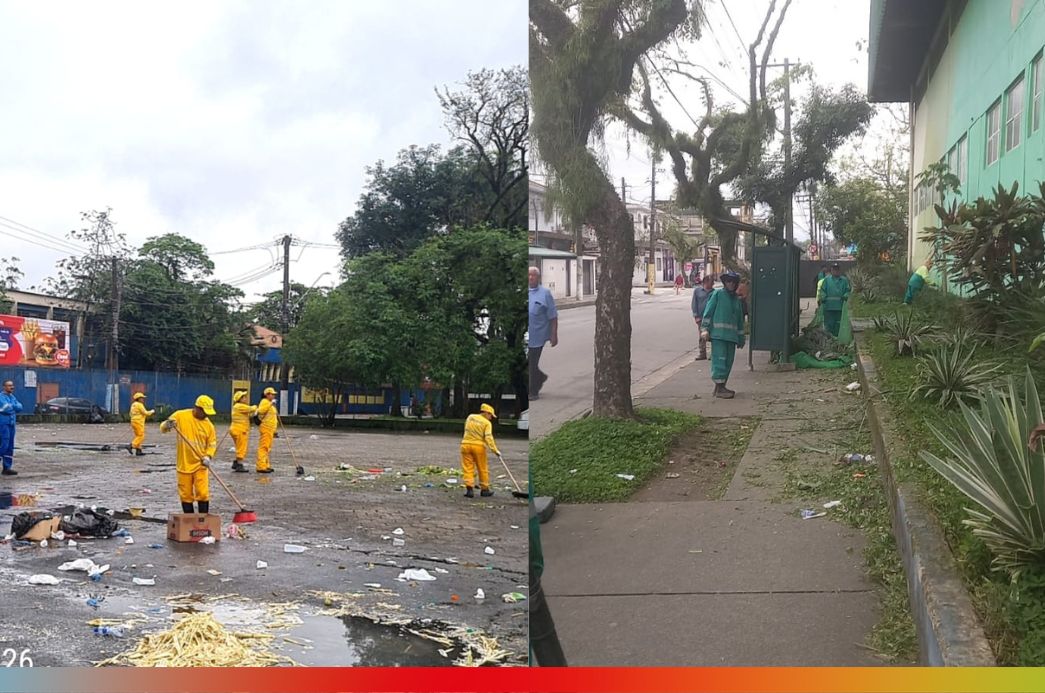 Equipe de Zeladoria e Manutenção Urbana realiza serviços de limpeza e manuteção – Prefeitura de Cubatão 2