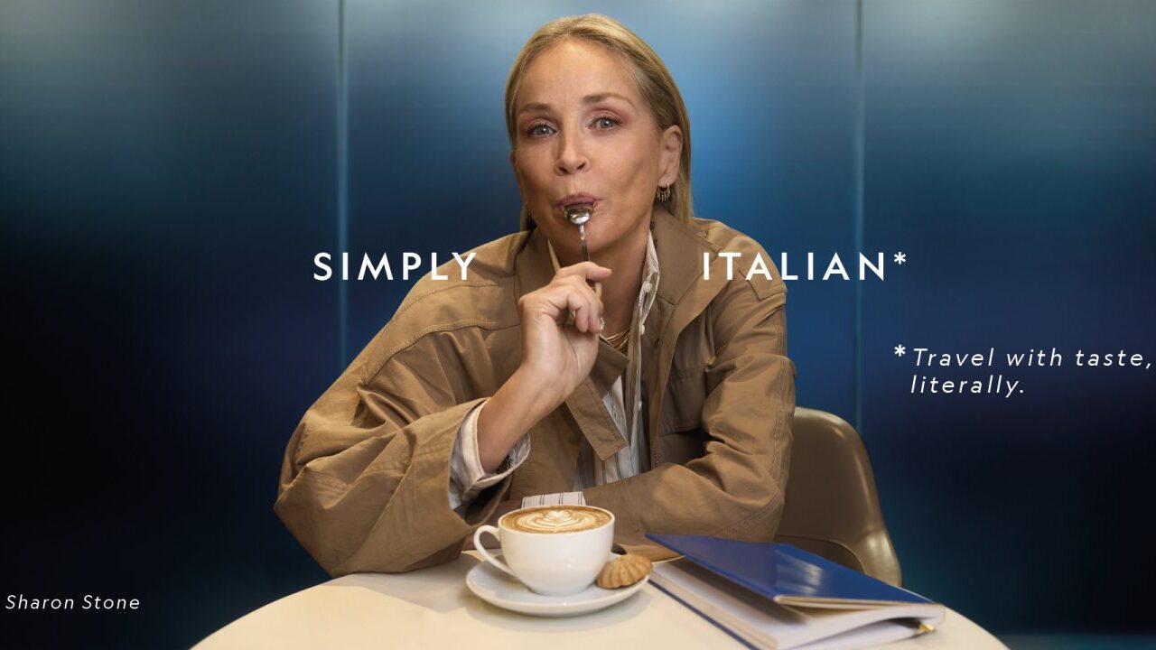 ITA Airways lança campanha global “Simply Italian” com Sharon Stone como embaixadora