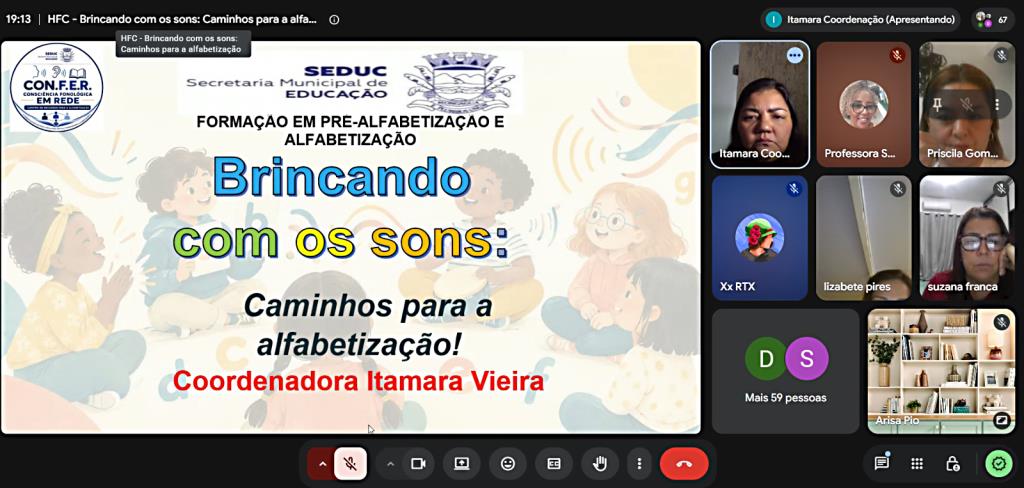 ‘Brincando com os Sons: Caminhos para a Alfabetização’ é tema de formação em Mongaguá