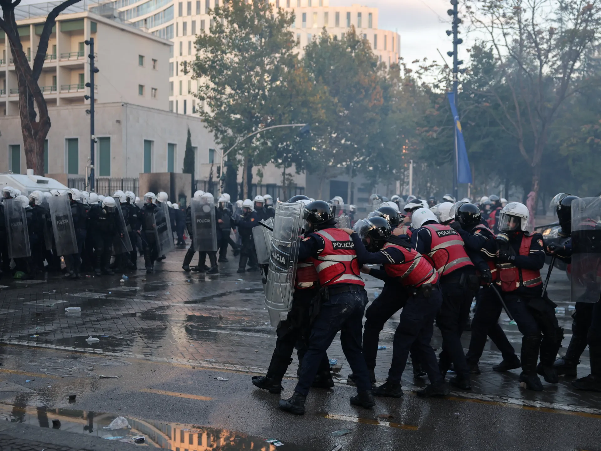 Albanian police fire rubber bullets as protests against Rama escalate | Protests News 1