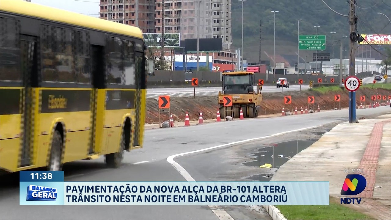 BR-101 terá faixa bloqueada nesta noite para obra em Balneário Camboriú 5