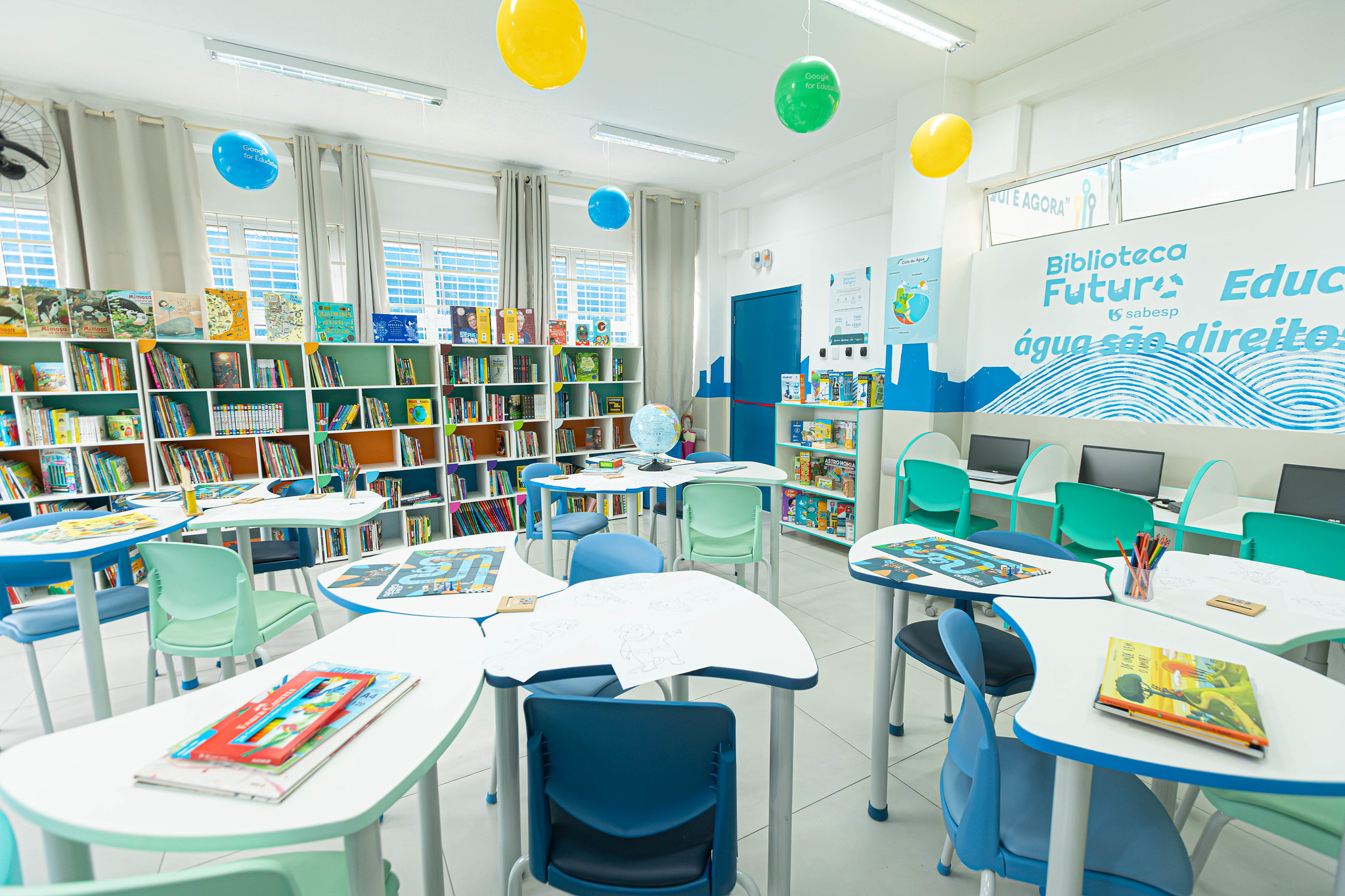 Escola do Futuro de Amador recebe biblioteca com 1,2 mil livros e recursos de tecnologia 1