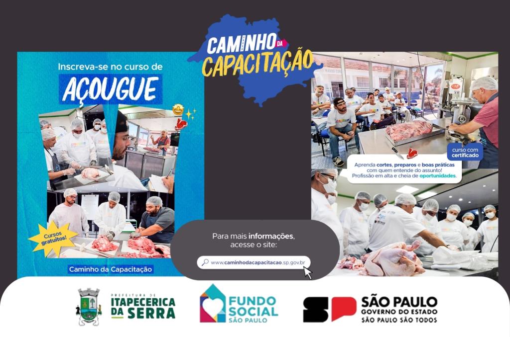 Itapecerica da Serra promove curso gratuito de Açougue pelo programa Caminho da Capacitação