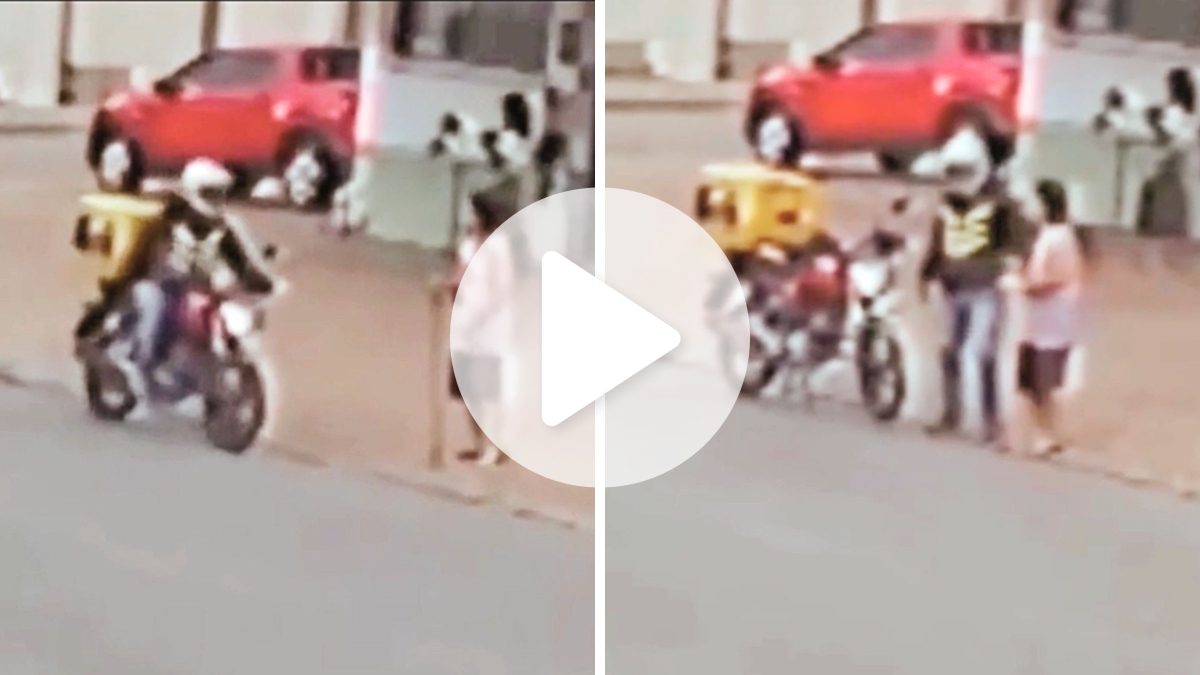 Motoboy muda de rota em rua movimentada, surpreende pedestre e comove a web: 'Senti no coração' 1