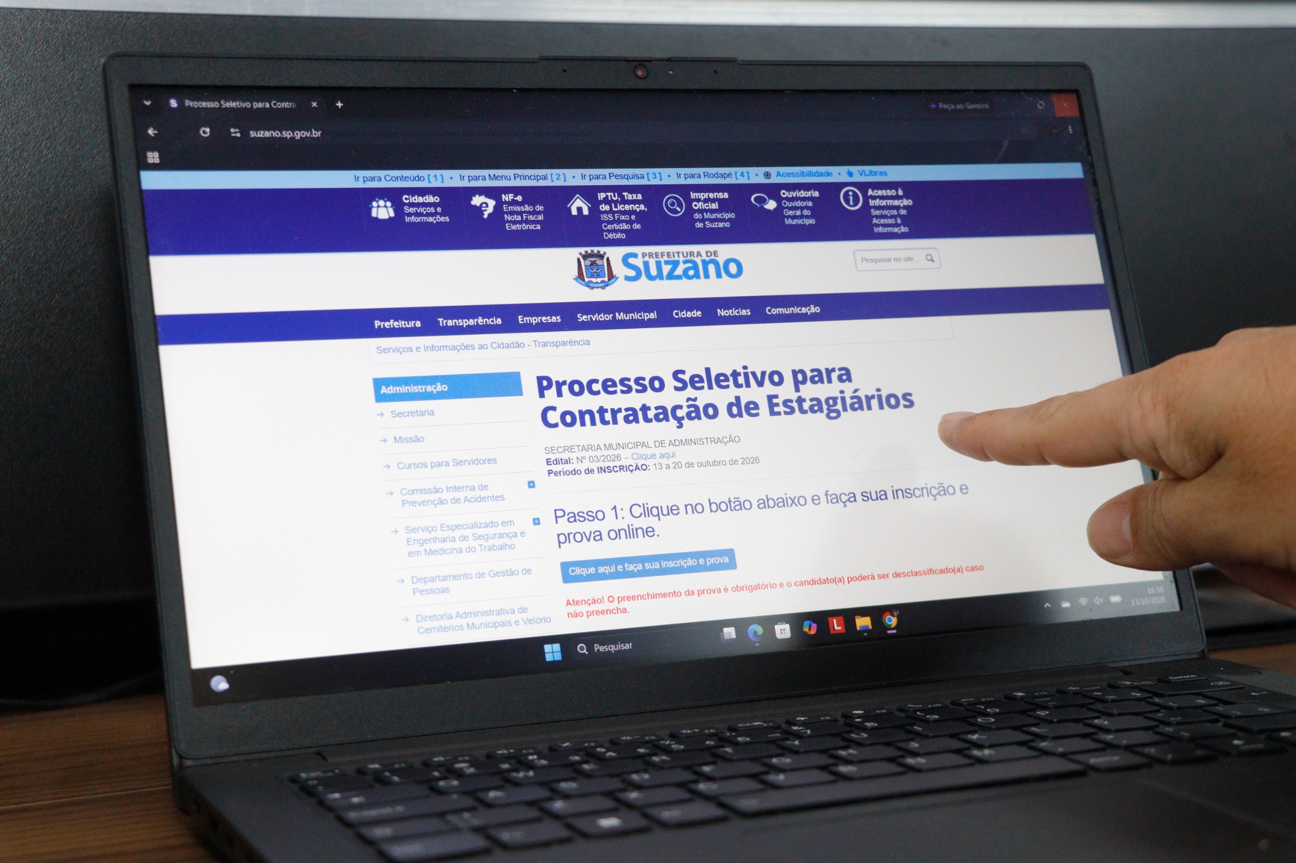 Prefeitura de Suzano abre inscrições para processo seletivo de estágio  3
