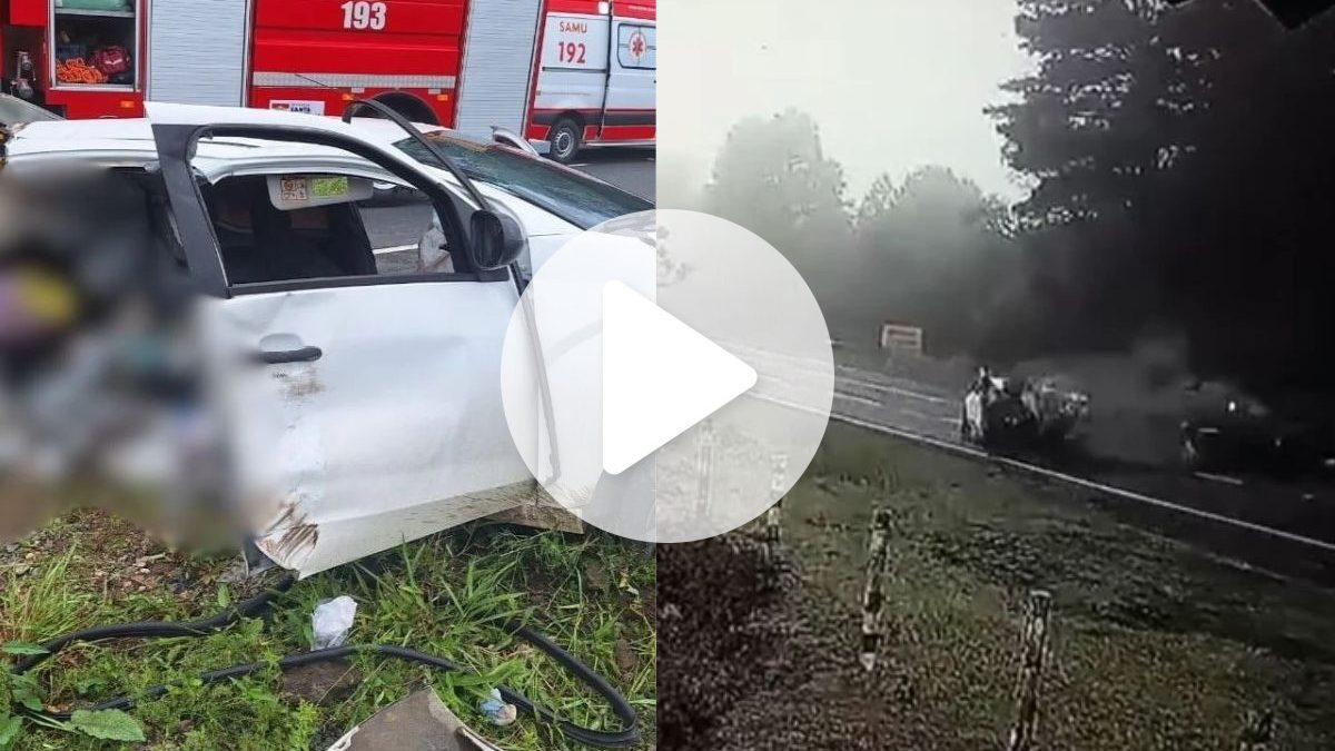 VÍDEO: Duas pessoas morrem e duas ficam gravemente feridas em colisão entre veículos na Serra Dona Francisca 7