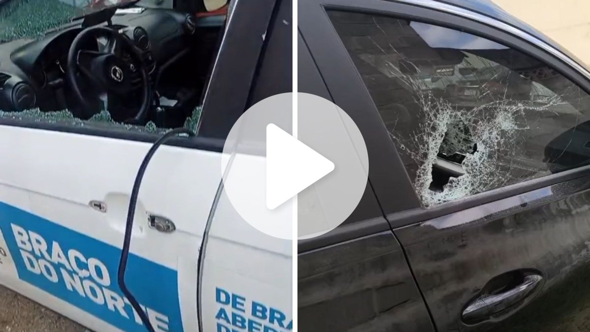 VÍDEO: Homem invade garagem municipal durante a madrugada e quebra dois carros em SC 7